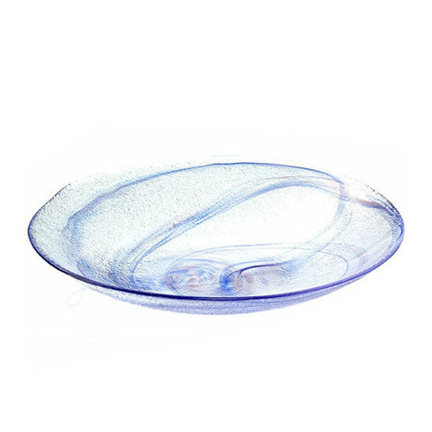 Japanese Handmade Glass Plate (Blue) - 3 pcs