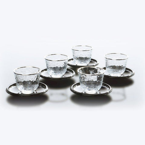 Silver Moon Cold Tea Cup Gift Set - 5 PCS