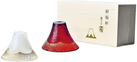 Handmade Sake Cup Gift Set (Red and White)