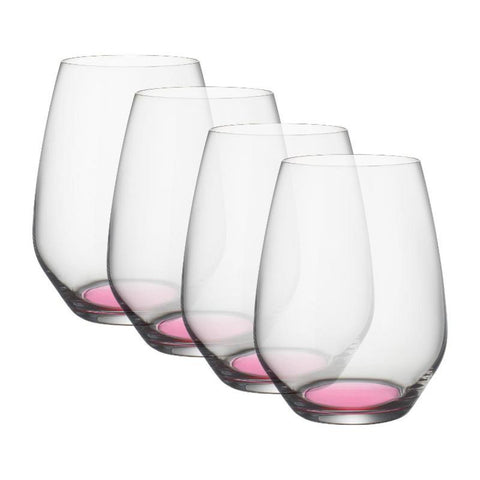 Colorful Life Glass Tumbler Gift Set (Pink)